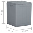 thumbnail image 4 of vidaXL Garden Storage Box 90L Grey PP Wood Look, 4 of 5