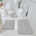 thumbnail image 4 of YYSDCY Deals of The Day Clearance! Bathroom Floor Mat Set, Strong Absorbent Coral Velvet Mat, Non-Slip Toilet Mat, Soft and Absorbent Bathroom ThreePCS Rug Set for Household Use, 4 of 4