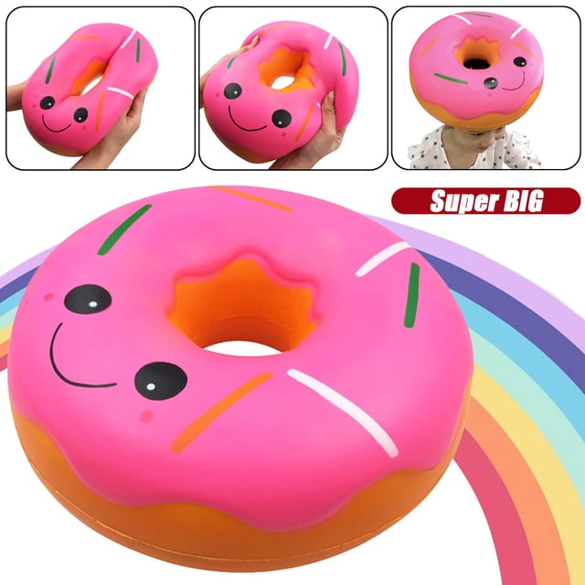Squishies Jumbo Giant Doughnut Slow Rising Fruit Scented Stress Relief Toy Gift
