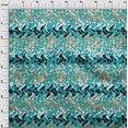 thumbnail image 4 of oneOone Polyester Spandex Teal Green Fabric Geometric Craft Projects Decor Fabric Printed By The Yard 56 Inch Wide-KF, 4 of 5