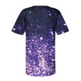 thumbnail image 5 of Pompotops Femmes Mode Casual Imprimé Col Rond en Vrac Manches Courtes T-shirt Top Chemisier Pull-Over Clair, 5 of 5