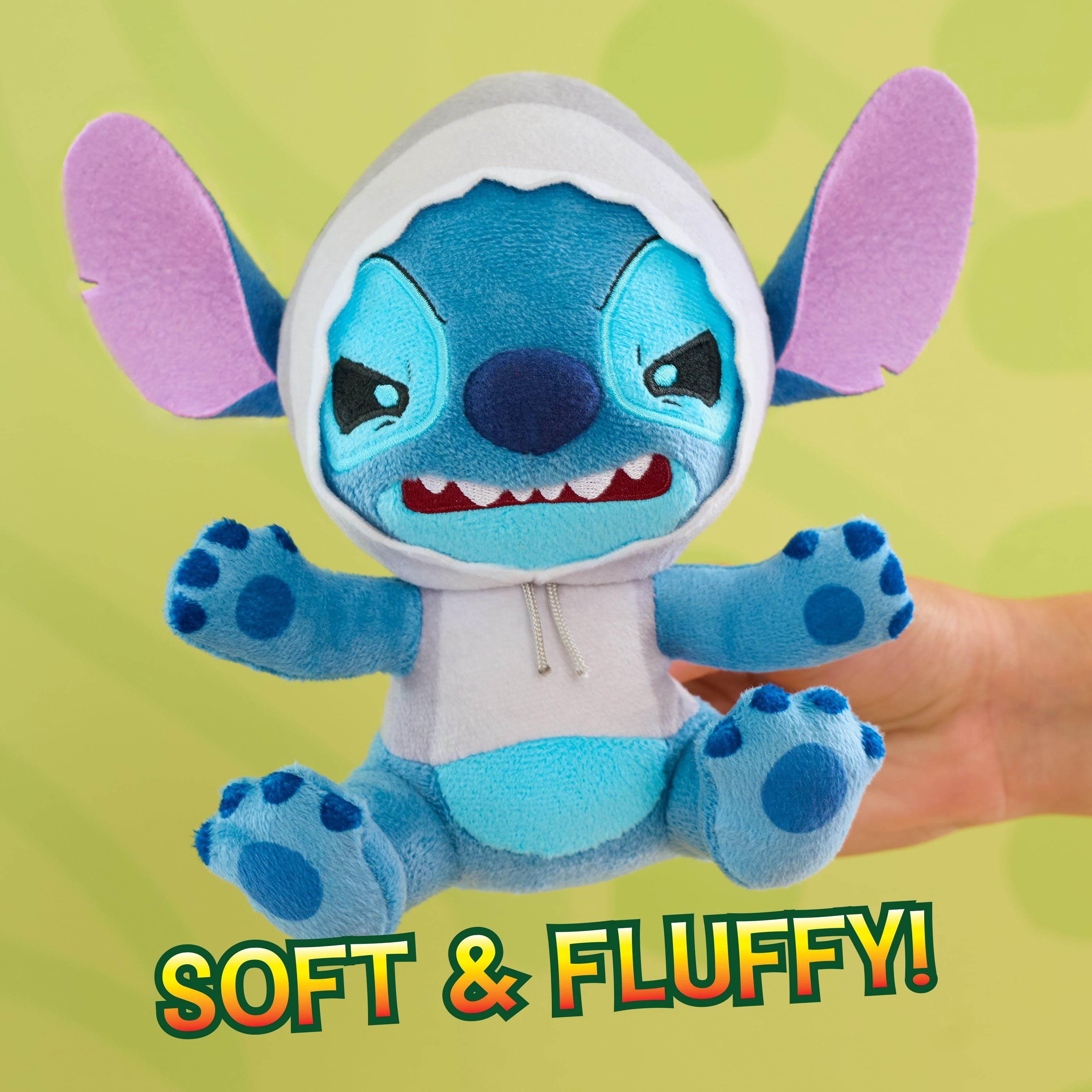 Disney Stitch Goes Wild Small Plush - Stitch Shark, Cute & Fluffy, For Kids, Fans & Collectors
