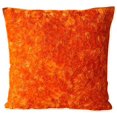 thumbnail image 1 of Pillow Covers, Throw Pillow Covers 22x22 inch (55x55 cm), Orange Accent Pillows, Abstract Ribbon Textured Pillows Cover, Art Silk Square Pillows, Halloween Decorations - Orange Peel, 1 of 4