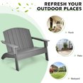thumbnail image 4 of Costway Causeuse Adirondack de Patio Banc HDPE Résistant aux Intempéries pour Terrasse Gris, 4 of 8
