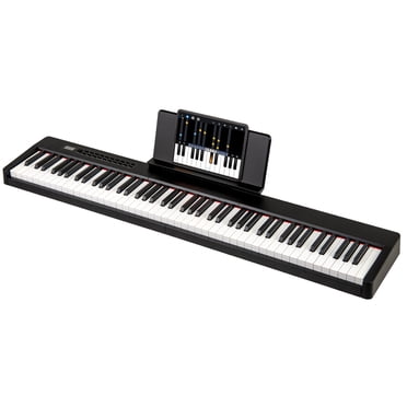Gymax 88 Keys Velocity-Sensitive Piano Keyboard Portable Full Size Electric Keyboard Black