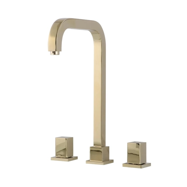 Gold Deck Mounted Installation Three Holes Double Handle Vanity With Sink, Cold And Hot Mixer Bathroom Faucet ,Versatile Features