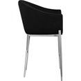 thumbnail image 4 of Meridian Furniture Xavier Black Velvet Counter Stool with Chrome Metal Legs, 4 of 8