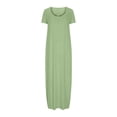 thumbnail image 3 of fatyb Robes Maxi pour Femmes Col Rond Manches Courtes Robes Décontractées Robes T-Shirt Amples pour Femmes P-5TG, 3 of 6