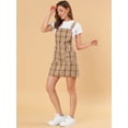 thumbnail image 3 of INSPIRE CHIC Women's Adjustable Strap Plaid Suspender Overall Dress, 3 of 6