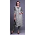 thumbnail image 2 of Bimba Kurti Droite Décontractée Imprimée Haut à Manches 3/4 Longue Kurta Robe pour Femmes, 2 of 6