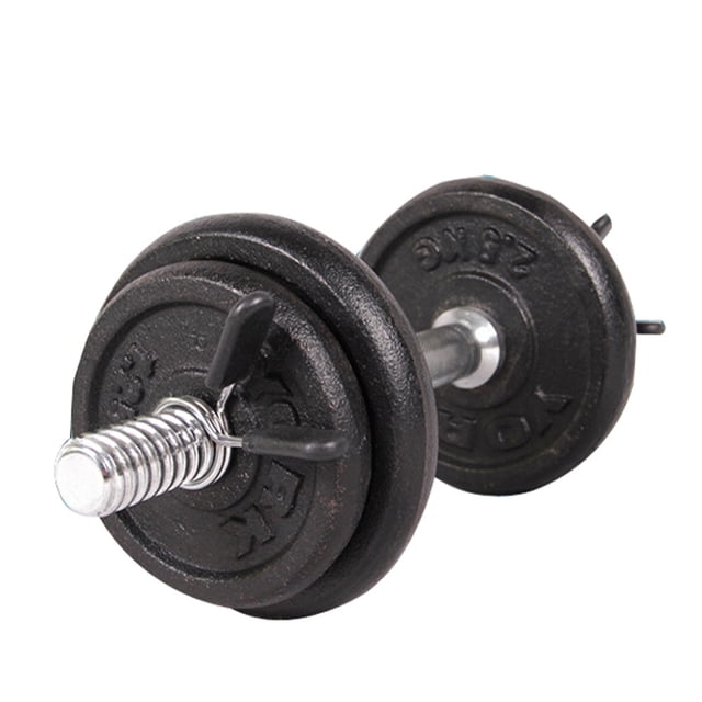 Yatlte 2Pcs 25mm Barbell Gym Weight Bar Dumbbell Lock Clamp Spring Collar Clips
