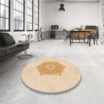 thumbnail image 4 of Ahgly Company Tapis Rond Lavable en Machine Intérieur Transitionnel Orange, 5 Pieds Rond, 4 of 7
