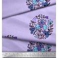 thumbnail image 2 of Soimoi Rayon Fabric Leaves & Floral Block Print Fabric by The Yard 42 Inch Wide, 2 of 3