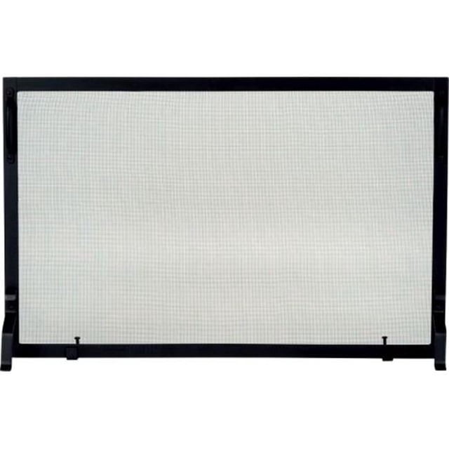 Wrought Iron Panel Screen, Black