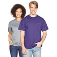 thumbnail image 2 of Hanes Beefy-T T-Shirt à Poche pour Hommes, G, Violet, 2 of 3
