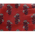 thumbnail image 4 of oneOone Georgette Viscose Fabric Leaves & Floral Block Printed Fabric 1 Yard 42 Inch Wide, 4 of 4