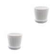 thumbnail image 1 of kurtrusly Modern Decorative Flower Pots Easy To Maintain Various Colors And Sizes white L pot+L tray 2Set, 1 of 6