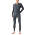 thumbnail image 3 of Sentmoon Ensembles pour Femmes 2 Pcs Hommes Décontracté Thermo-Polaire Épaissi Thermique Base Manches Longues Col Rond Haut et Bas Ensemble Automne et Hiver pour Chaleur Légère et Superposition Gris TTTTG, 3 of 7