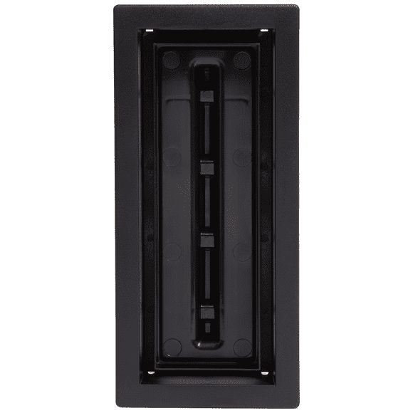 Fittes Évent de Plancher Encadré [Lite], Couvercle de Registre de Retour d'Air CVC Minimaliste en Plastique ABS, Solution de Circulation d'Air Moderne Personnalisable pour Plancher de Maison, Installation Bricolage Facile en 15 Min – 4"x12 Pouces – Noir Mat