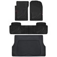 thumbnail image 3 of Motor Trend FlexTough Advanced Performance Liners - 4pc HD Rubber Floor Mats & Cargo Liner for Car SUV Auto, 3 of 10