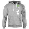thumbnail image 1 of Brazil Flag World Cup Mens Full Zip Hoodie, 1 of 1