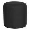 thumbnail image 1 of Pouf Barrington rond rembourré en tissu beige, 1 of 9