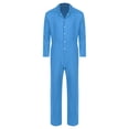 thumbnail image 3 of Runhomal Men's Long Sleeve Coveralls Dustproof Durable Button Up Work Overalls Jumpsuits Workwear Blue S, 3 of 5