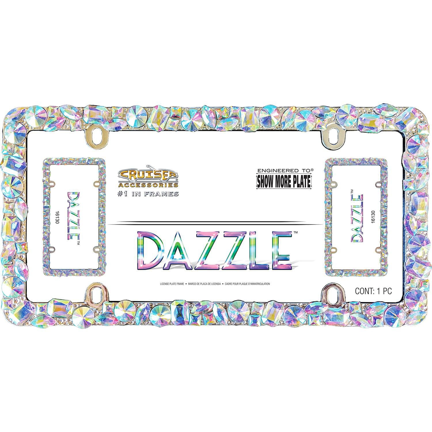 Accessoire; cadre de plaque d’immatriculation en chrome éclatant de voiture cruiser