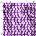 thumbnail image 2 of Soimoi Purple Rayon Fabric Hen Bird Printed Fabric 1 Yard 42 Inch Wide, 2 of 6