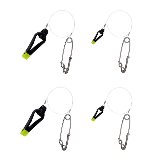 Clips de Déverrouillage de Ligne de Downrigger 18 Pouces Leader avec Clips de Déverrouillage de Poids à Pression pour Planche Raboteuse Downrigger Traîne Poisson d'Offshore 4 Pcs 1013 1023
