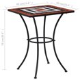 thumbnail image 4 of vidaXL Mosaic Bistro Table Terracotta and White 60 cm Ceramic, 4 of 5