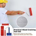 thumbnail image 4 of 4 PCS Wood Graining Tools, Wood Grain Patterns Tool Set, Wood Grain Painting Roller with Handle, DIY Rubber Wood Graining Decorating Tool for Walls, Floors, Decks, Furniture, 4 of 8