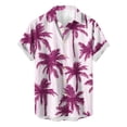 thumbnail image 1 of Weiqiqre Mens T Shirts Loose Fit, Floral Print Tropical Button Down Shirts, 1 of 3