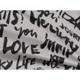 thumbnail image 5 of oneOone Rayon Gray Fabric Text Craft Projects Decor Fabric Printed By The Yard 56 Inch Wide-M4, 5 of 5