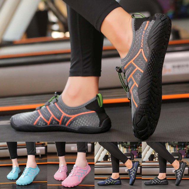Espadrilles à Enfiler Femmes Été Chaussures de Natation Antidérapantes Pêche Séchage Rapide Chaussures de Randonnée Course Femmes Noir 39