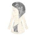 thumbnail image 2 of Amzcrzy Vestes pour Femmes Veste à Capuche à Manches Longues de Couleur Unie Rembourrée Mode Hauts à Manches Longues pour Femmes Veste pour Femmes Vêtements pour Femmes Hauts pour Femmes, 2 of 4