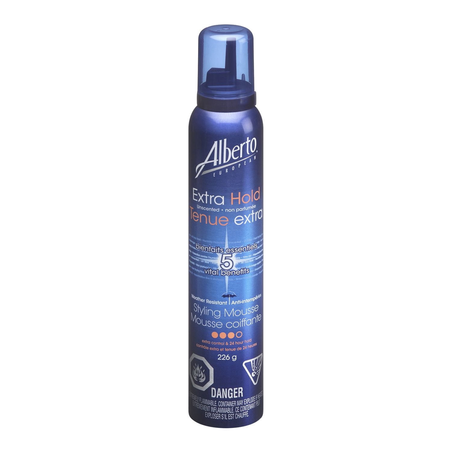 Alberto European Extra Hold Unscented Mousse