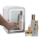 Koolatron Mirrored LED Refroidisseur/réfrigérateur, 4L (4.2 Quarts) pour cosmétiques, boissons, aliments ou médicaments