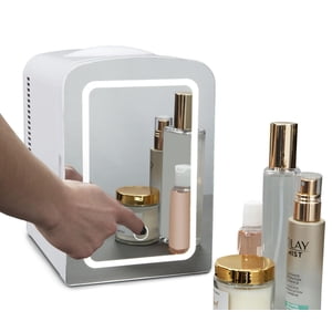Koolatron Mirrored LED Refroidisseur/réfrigérateur, 4L (4.2 Quarts) pour cosmétiques, boissons, aliments ou médicaments