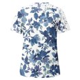 thumbnail image 5 of EQWLJWE Hauts d'Été pour Femmes Hauts pour Femmes Liquidation Mode Féminine Été Col Rond Loisirs Manches Courtes Imprimé Dentelle Couture Hauts, 5 of 5