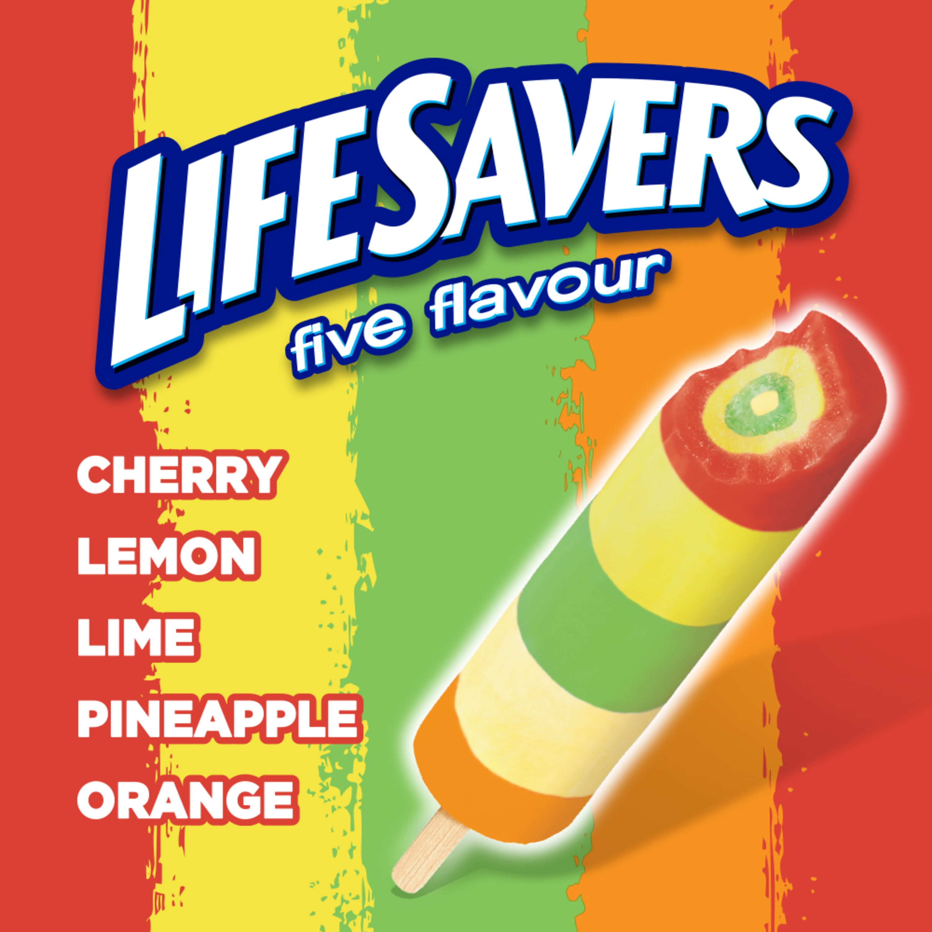 LIFESAVERS Five Flavour Ice Pops, 10 x 65 ml