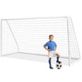 thumbnail image 1 of Gymax 12 x 6FT All-Weather Soccer Goal w/Strong UPVC Frame Kids Adults Soccer Practice, 1 of 10
