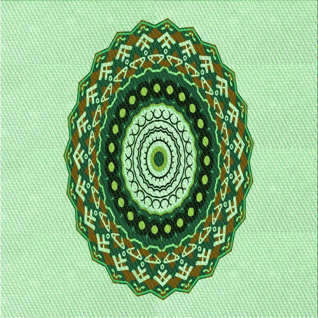 Ahgly Company Tapis d'Intérieur Lavable en Machine Carré Vert Transitionnel, 6 Pieds Carré
