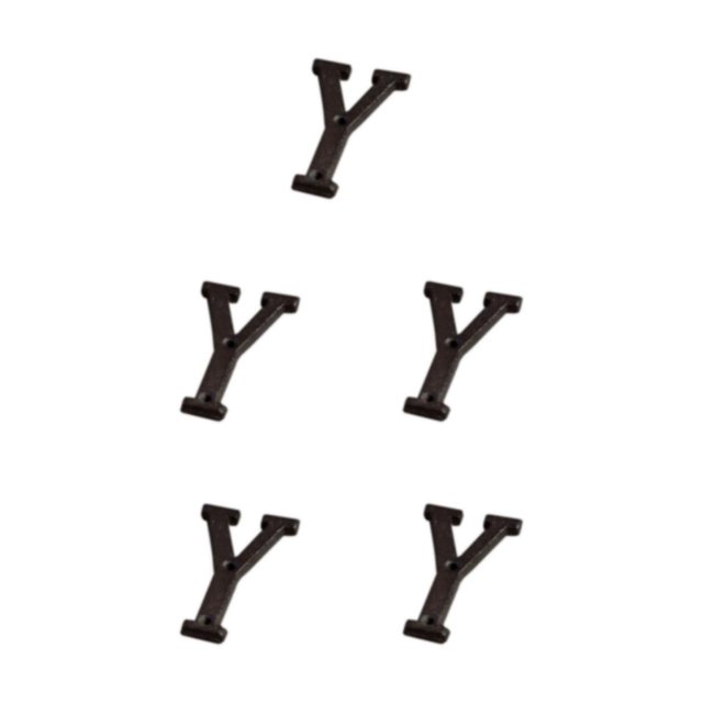 Maytalsory Metal House Number Plaque Durable And Rustproof Easy To Install Metal Letters House Numbers Iron Decoration Doorplate B17--Y 5Set
