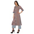 thumbnail image 3 of Moomaya Ensemble Décontracté en Viscose Style Santoon pour Femmes, Ensemble Palazzo 2 Pcs, Robe, Tenue Ethnique, 3 of 5