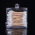 thumbnail image 3 of 2 Pieces Square Q-tips Cotton Swabs Holder Cotton Swabs Storage Stand Rack Organizer Box Cosmetic Makeup Case, 3 of 9