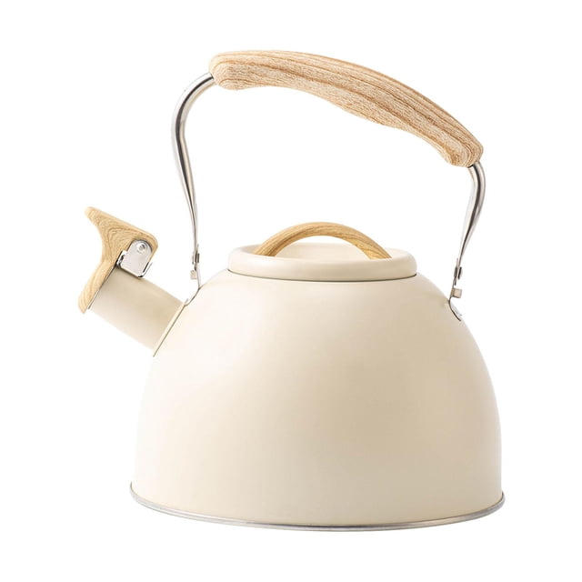 GUOOL Portable Whistling Kettle 3L Large Capacity Water Kettle Beige