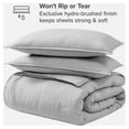 thumbnail image 3 of Bare Home Goose Down Alternative Comforter Set - 3 Piece Set - Queen, Heathered Pewter, 3 of 4