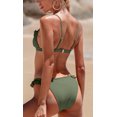 thumbnail image 4 of Charmo Bikinis à Volants pour Femmes, Côtelé, Triangle, Échancré, Maillot de Bain 2 Pcs, 4 of 5