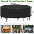 thumbnail image 3 of Housse Imperméable pour Meubles d'Extérieur, Protège-Table Rond en Tissu Oxford Robuste 230x100 cm, Housse de Patio Résistante aux Intempéries avec Cordon à Ourlet Élastique Ajustable, Anti-UV et Résistante aux Déchirures, 3 of 5